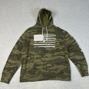 Off Road Vixens Camo Hoodie WMNS 2XL Army Green "Girls Get Dirty Too" USA Flag